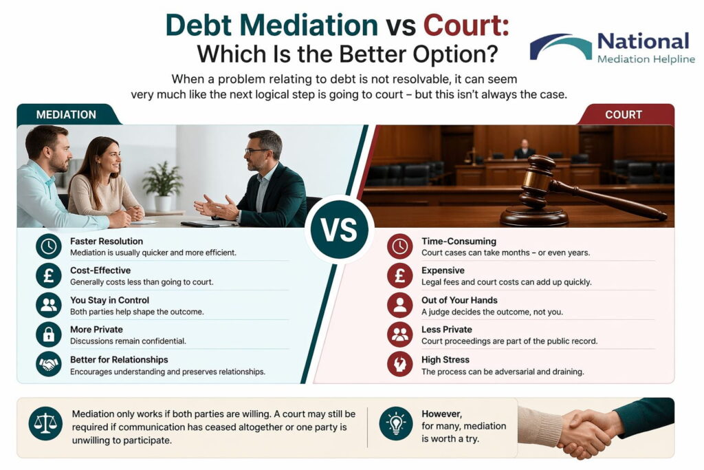 Debt Mediation vs Court: Which Is the Better Option Gloucestershire